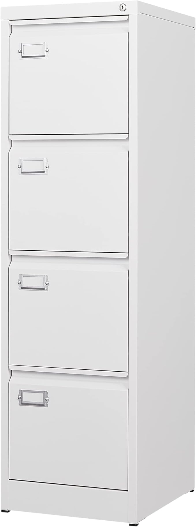 4 Drawer File Cabinet with Lock Metal Vertical File Storage Cabinet Office Home Steel Vertical File Cabinet for A4 Legal/Letter Size Narrow File Cabinet Locked,Assembly Required