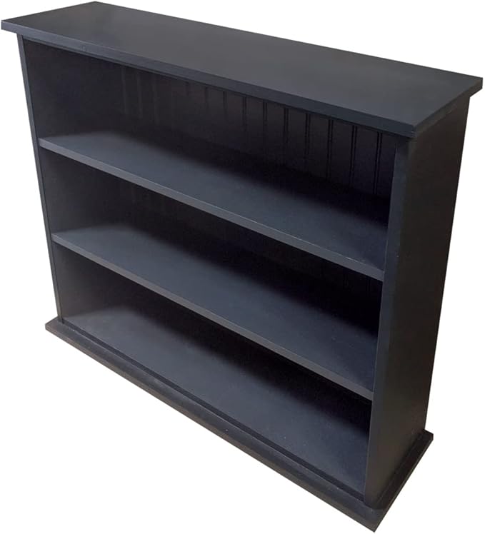 Sawdust City Solid Wood Small Bookcase/Bookshelf (Solid - Black)
