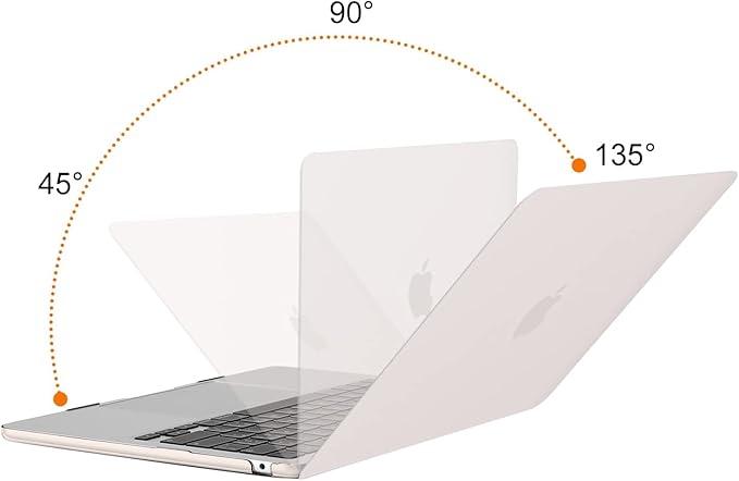 MOSISO Compatible with MacBook Air 13 inch Case 2025 2024 2023 2022 M4 A3240 M3 A3113 M2 A2681, Plastic Hard Shell&Keyboard Cover&Screen Film&Type C for MacBook Air 13.6 inch Case, Stone Gray