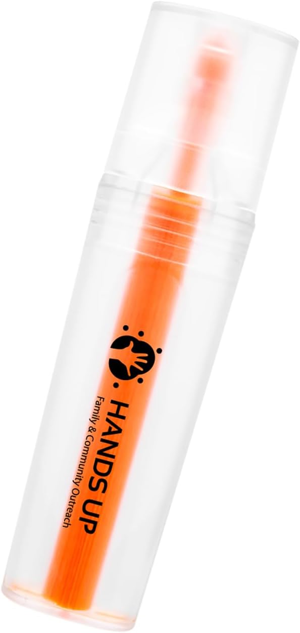 RPET Highlighter Customize Text Name or Personalized Image 0.95 Each - Sold in Pack of 250 - Clear with Orange