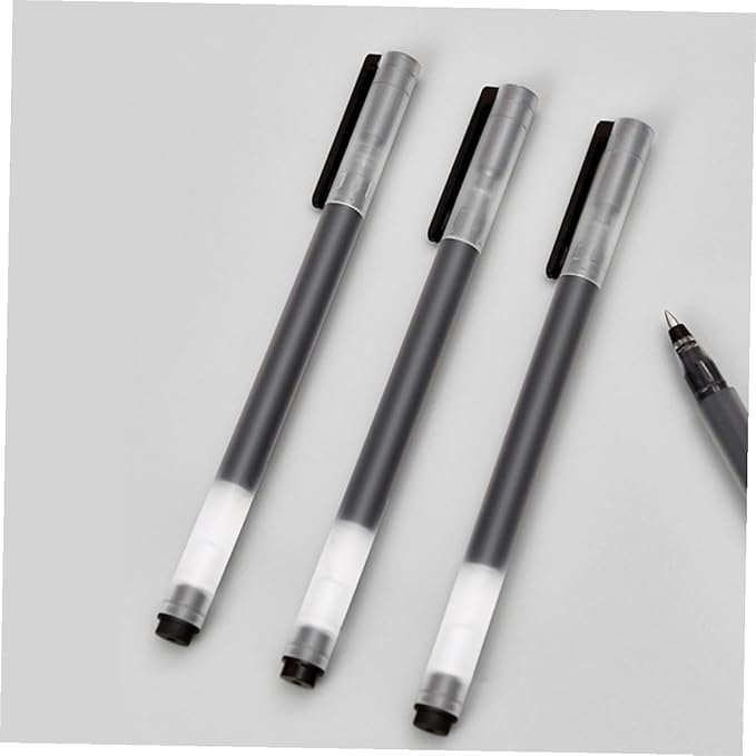10pcs Gel Ink Pens Black Fine Tip Large Ink Capacity Smooth Writing Office School Supplies
