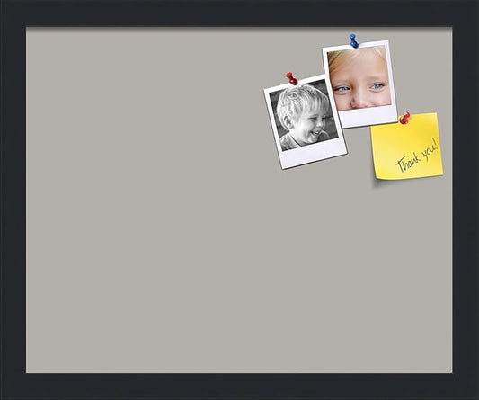 PinPix 16x13 Inch Cork Bulletin Board. This Decorative Framed Pin Board Comes with Dark Stone Design and a Satin Black Frame. Ideal for Home Office Decor or Message Board (PinPix-1808)