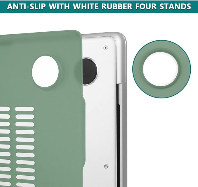 Teryeefi for MacBook Pro 16 Inch Case M4 M3 M2 M1 2025 2024-2021 Release A3403 A3186 A2485 A2780 A2991 Model, Matte PC Hard+Keyboard Cover+Screen Protector+Type C Adapter, Frosted Midnight Green