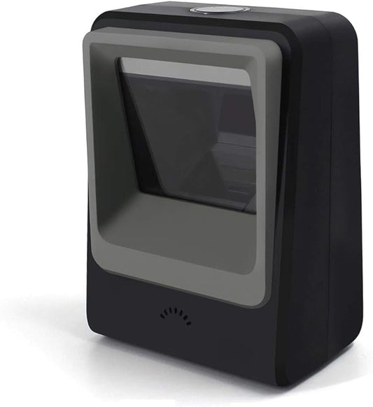 Handsfree 2D 1D Barcode Scanner,Alacrity QR Omnidirectional Desktop Bar Code Reader Scanner, Capture Barcodes from Mobile Phone Screen, Black
