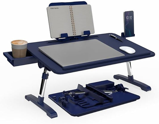 Limitless TotalDesk Portable Workstation and Lap Desk with Adjustable Height & Tilt (Navy)