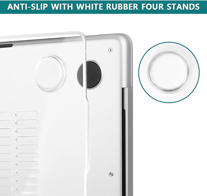 Teryeefi Compatible with MacBook Pro 16 inch Case 2025 2024 2023 2022 2021 M4 M3 M2 M1 A3403 A3186 A2991 A2780 A2485, Plastic Hard Shell&Keyboard Cover&Screen Film&Type C Adapter- Crystal Clear