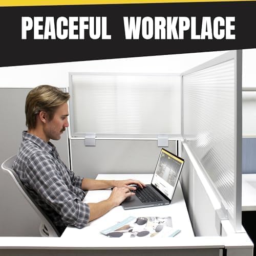 OBEX Screen Extender Polycarbonate Desk Privacy Panel & Divider for Office Cubicle, 12" x 36", Translucent
