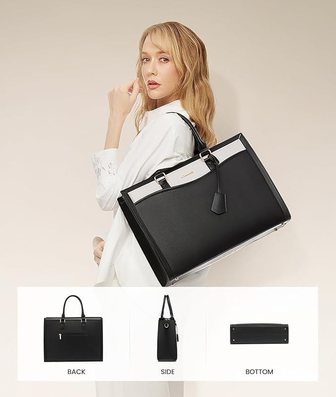 LOVEVOOK Laptop Tote Bag for Women, Office Work Bag Briefcase fit for 15.6 inch Laptop, Large Capacity Teacher Bag Handbag