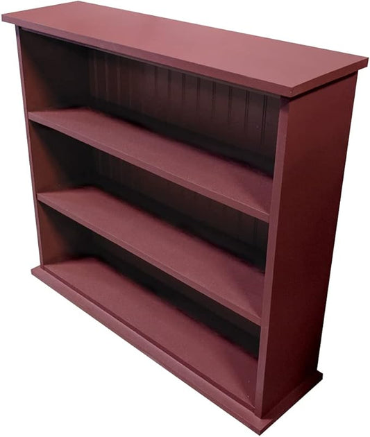 Sawdust City Solid Wood Hall Bookcase (Solid Burgundy)