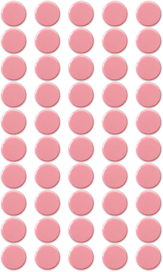 Qualsen 50 Pack Pink Fridge Magnets, Cute Funny Heavy Duty Round Magnets for Refrigerator Whiteboard Locker Kitchen Office Classroom