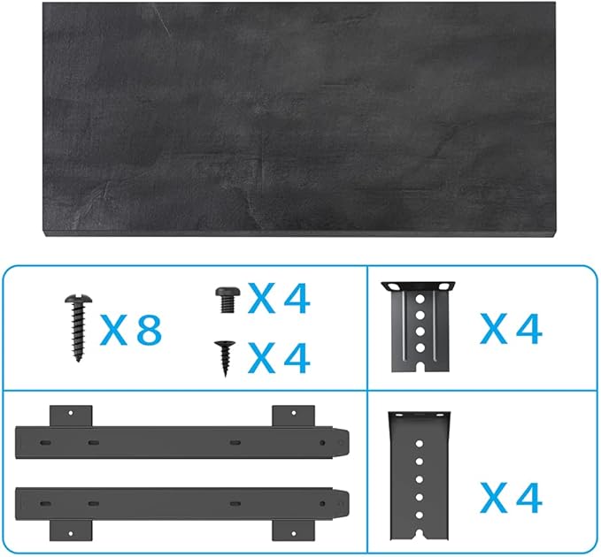 FRMSAET Furniture Accessories Office Product Suits Hardware 20/24/30 inches Keyboard Drawer Tray Wood Holder Under Desk Adjustable Height Platform(24 inches, Black Rock)