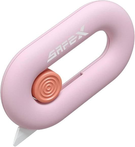 Box Cutter Retractable, Box Opener, Ceramic Box Cutter, Built-In Magnetic, Mini Box Cutter, Safety Box Cutter, Cute Box Cutter, Small Box Cutter For Women, Package Opener, Box Opener Tool (PINK)
