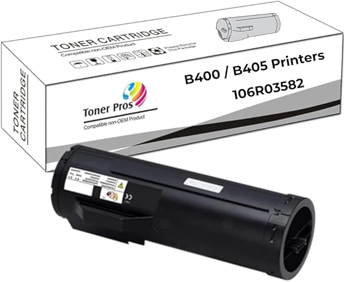 Toner PROS (TM) Remanufactured Xerox Versalink 106R03582 Toner Cartridge - Black High Capacity Toner Replacement for Xerox Versalink B400 / B405 Printers - Pages Yield 13,900, 1 Pack