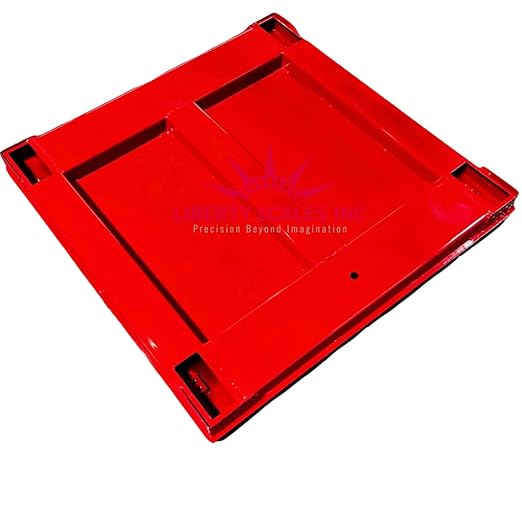 Liberty LS-800-4X5 NTEP Certified (Legal for Trade) Industrial Floor Scale | 48" x 60" | Capacity of 1,000 lbs x 0.2 lb+ Red