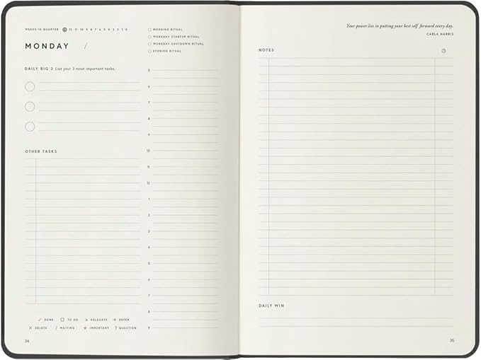 Full Focus Leather Planner (Saddle)