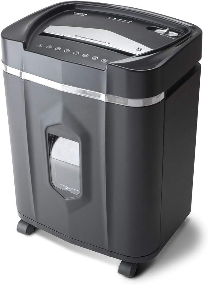 Aurora Professional Grade High Security 14-Sheet Micro-Cut Paper/CD and Credit Card Shredder, 30 Minutes Continuous Run time