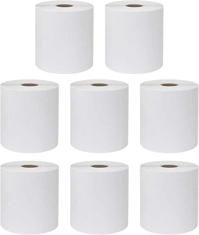 4"x6" Direct Thermal Shipping Labels 2400 Lables/8 Roll (300 Pcs per Roll) Compatible with Zebra Rollo Beeprt Printer Permanent Adhesive