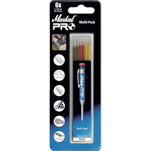 Markal 96270 Carpenter Pencil Pro Holder Refills (2 Red, 2 Yellow & 2 Black)