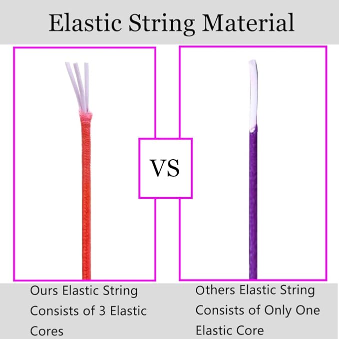 1mm Stretchy Bracelet String, Sturdy Rainbow Elastic String Elastic Cord for Jewelry Making, Necklaces, Beading and Crafts