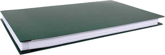 11x17 Report Cover Pressboard Binder Poly Panels Includes Fold-Over Metal Fasteners Green Package of 6