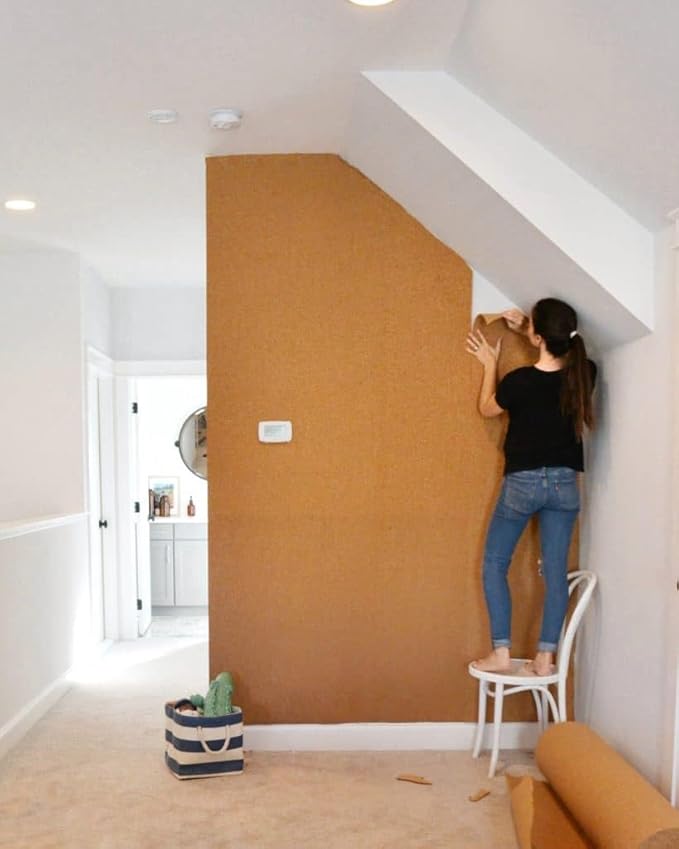 Manton Cork Premium Cork Roll - 4' x 6' x 1/4", 100% Natural Facing Grade Material for Bulletin Boards, Decorative Photo and Message Push Pin Displays - Perfect for Home, School, and Office