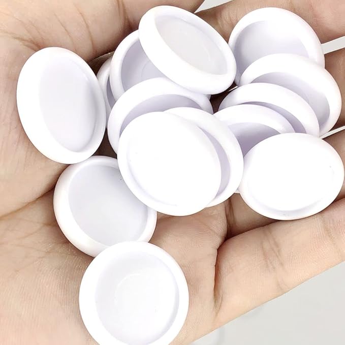 100pcs Discbound Notebook Discs DIY Planner Accessories fits for Tul,Levenger,Arc,Happy Planner,Talia(White,0.94inch/24mm)
