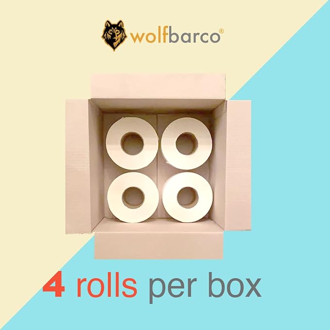 Direct Thermal Paper Label/IndustrialGrade 4" x 6", with Perforation, 3" Core, 8" OD,1000 Pcs/Roll (4Roll/Box) - Green