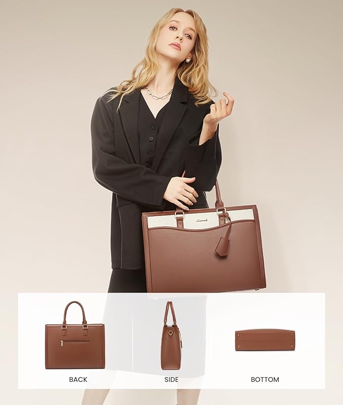 LOVEVOOK Laptop Tote Bag for Women, Office Work Bag Briefcase fit for 15.6 inch Laptop, Large Capacity Teacher Bag Handbag