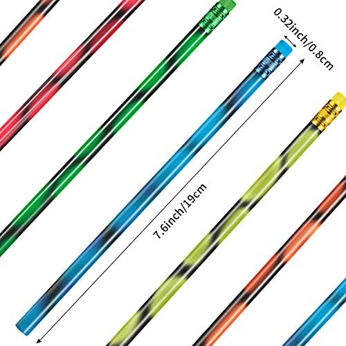 Outus 60 Pieces Color Changing Mood Pencil Bulk with Eraser 2B Wooden Heat Activated Fun Pencils Assorted Colors Thermochromic Pens Gifts for Prizes Birthday Gift Party Favors
