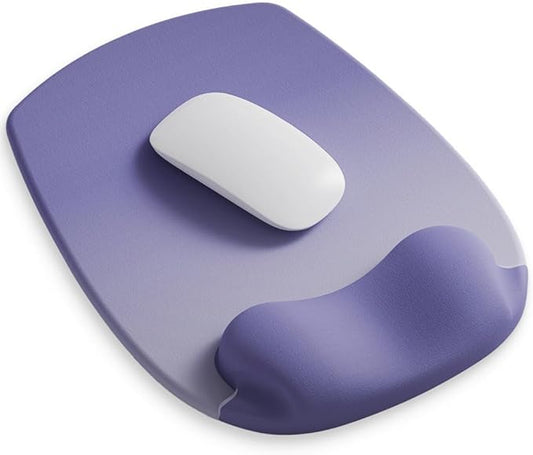 ErgoFlow Gel Wrist Rest Mouse Pad - Ergonomic Cushion for Desk, Cute Aesthetic Computer Decor for Women; Small Mousepad Mat&Laptop Pads - Office, Home Support&Ergo Accessories Supplies(06Purple Ombre)