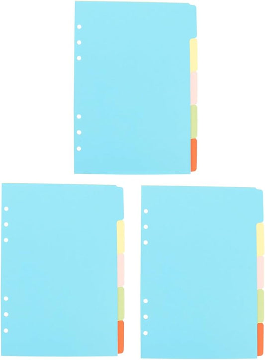 15Pcs Index Dividers for Binders Portable Tab Separators Paper Binder Tabs for Office School and Household Organization Replaceable and Decorative Document Separators