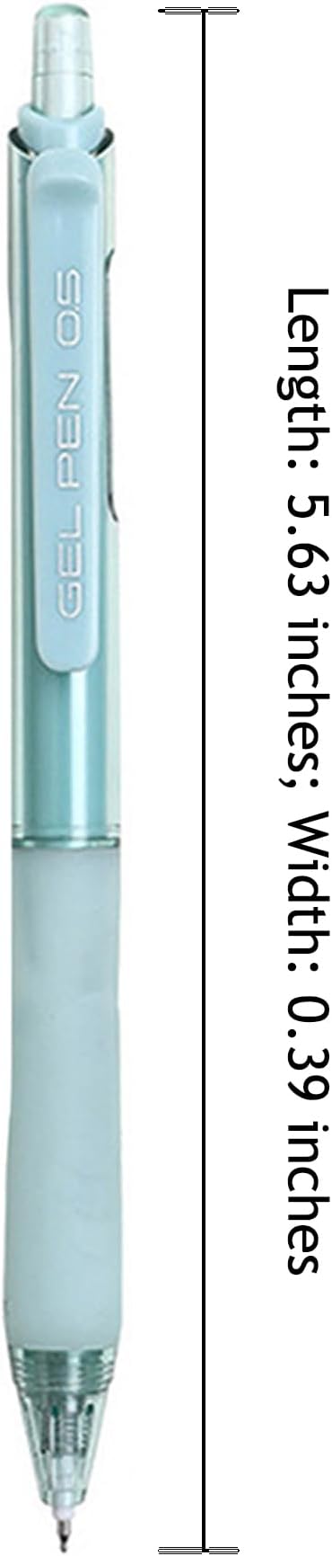 HeTaoCat Retractable Gel Pens, 0.5mm Fine Point, Quick Drying, Writing Drawing, Black ink gel pens, Box of 6 Pens (Multicolor)