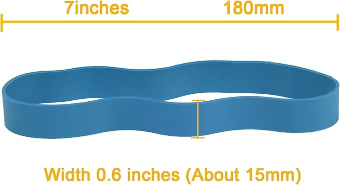 Rubber Bands Size#107 Heavy Duty Big Wide rubber band 30PCS Elastic Bands for Office Supply Trash Can File Folders Litter Box Rubber Bands (Blue)