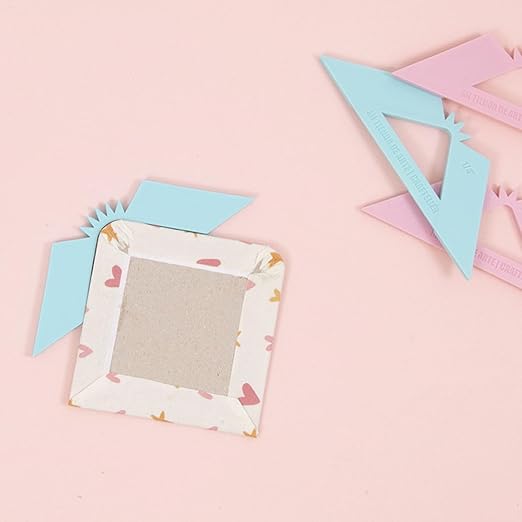 Craftelier - Set of 2 Squares for Rounded Corners Binding | Perfect Tool for Binding Planners, Binders or Albums | Two Sizes 1/4“ and 1/2” - Color Purple