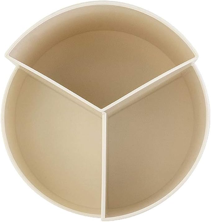 Rotating Art Supply Organizer, Pen Holder 3 Compartments, School Supplies Organizer for Pen, Colored Pencil, Art Brushes, Gift for Teachers, Classmates, and Friends,White