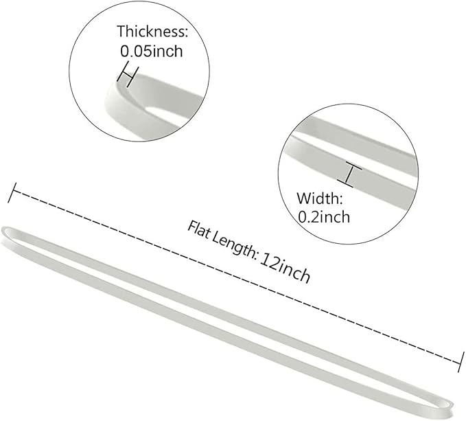 AMUU Rubber Bands 12inch Large 35 Pieces Rubber Bands Fits 8-33 Gallon Trash Cans File folders Elastic Bands for Office Supplies Home White rubber band Trash Cans