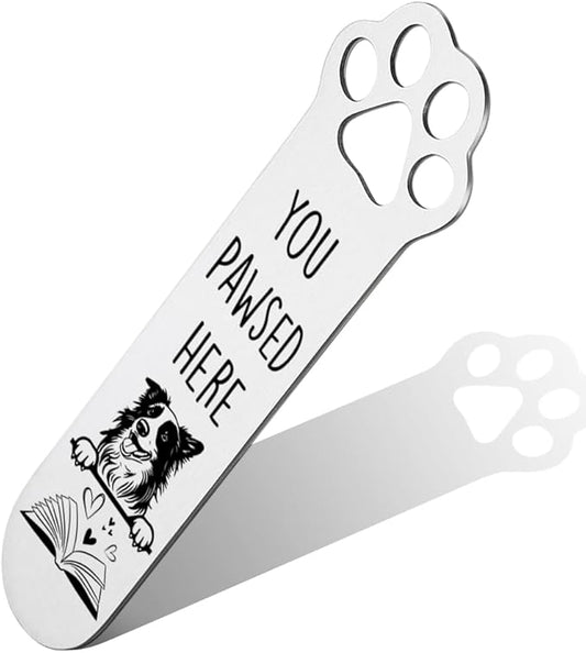 Collie Dog Gifts, Collie Dog Bookmark for Collie Dog Lover Book Lovers Bookworm Bookish Nerd, Collie Dog Gifts for Women, Bookmark Dog Lover, Book Club Gifts for Reader Dog Owner Lover-DX123