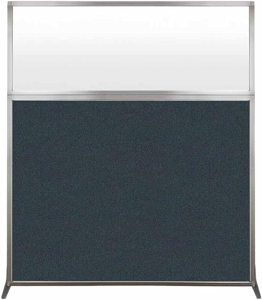 Versare Hush Screen Portable Room Divider | Workstation Wall Divider | Freestanding Privacy Hush Panels | Frosted Windows | Fabric Office Divider Screen | Great for Room Separation
