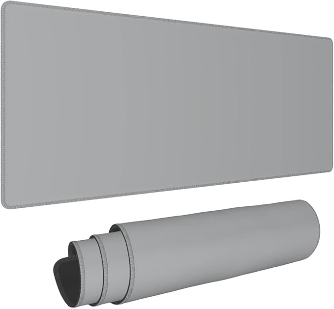Grey XL Extended Large Gaming Mouse Pad 31.5"x11.8" Non-Slip Rubber with Stitched Edges, Extra Long Desk Mat Computer Laptop Writing Mat for Desktop Office Home