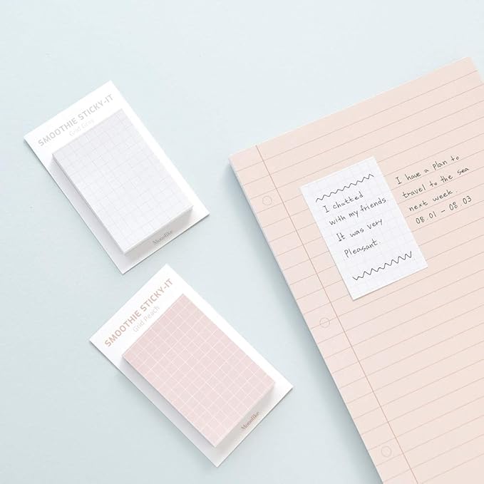 Monolike Smoothie Grid Sticky-it - 5p Set Self-Adhesive Memo Pad 50 Sheets