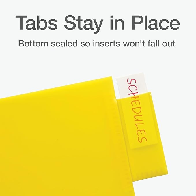 Oxford Plastic Binder Dividers, 8 Tab (Insertable Tab, 1 Set)