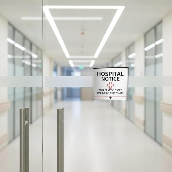 SET OF 4, OFFICE SIGN HOLDER FOR DOOR OR WALL MOUNT NAME PLATE FRAME DISPLAY CURVATURE PLAQUE SILVER ALUMINUM 6.00" W x 6.0" H