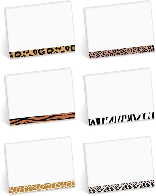 Modern Animal Print Sticky Notes / 4" x 3" Repositionable Sticky Note Pads/Six Unique Pattern Designs/Made in The USA