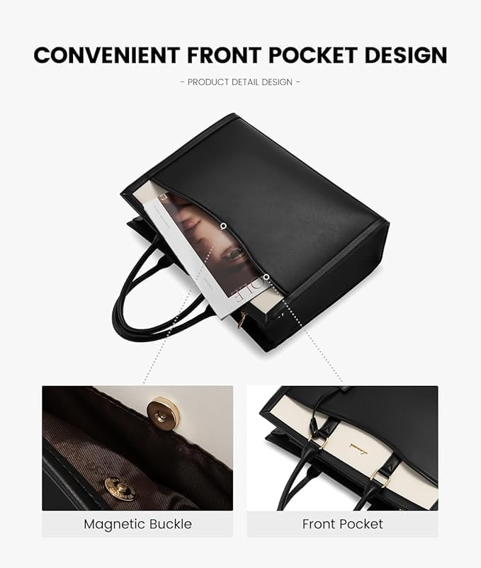 LOVEVOOK Laptop Tote Bag for Women, Office Work Bag Briefcase fit for 15.6 inch Laptop, Large Capacity Teacher Bag Handbag