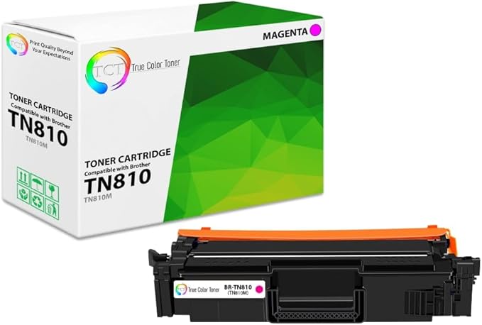 TCT TN810 Magenta Toner Cartridge - Compatible Replacement for Brother TN810 TN-810 Magenta Works with Brother HL‐L9410CDN L9430CDN EX470W MFC‐L9610CDN L9630CDN Printers (6,500 Pages)
