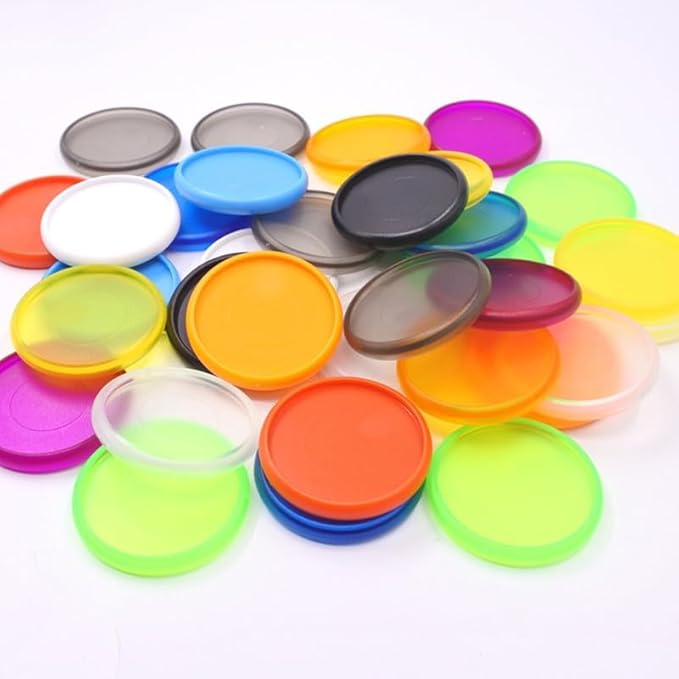 100pcs Discbound Notebook Discs DIY Planner Accessories fits for Tul,Levenger,Arc,Happy Planner,Talia(Solid & Clear Mixed,0.94inch/24mm)