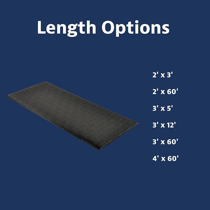 Notrax 411 Sof-Tred™ 2' x 3' x 9/16" Anti Fatigue Mat, Enhanced Slip Resistance with Beveled Edges and Pebbled Surface, Ideal for Industrial and Commercial Workplaces, Black, 411S0423BL