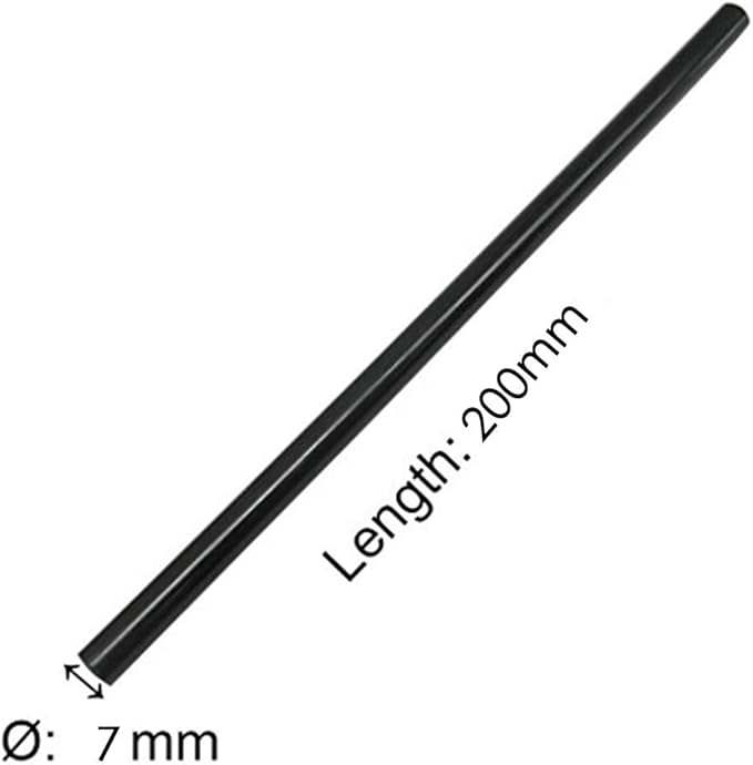 TRENDBOX Pack of 10 Black 7mmx200mm - Hot Melt Glue Sticks Strips Melting Adhesive for Handmade Craft DIY Home Office Project Craftwork Fix & Repairs