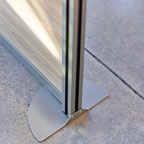 NBF Office Partitions - Cubicle Privacy Panel Wall Divider - Modern Room Separator with Quick Assembly - Indoor Laminate Free Standing Portable Room Divider Panel - 76" H x 72" W (Espresso, Warm Ash)