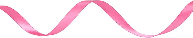 Ribbli Double Faced Hot Pink Satin Ribbon,1/4” x Continuous 25 Yards,Use for Bows Bouquet,Gift Wrapping,Floral Arrangement